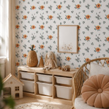 Cute Boho Terracotta Floral & Greenery Nursery 