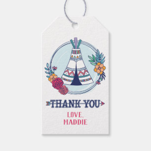 Cute Boho Tribal Thank You Favour Tag