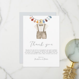 Cute Boho Vêtements garçon Baby shower Carte de re