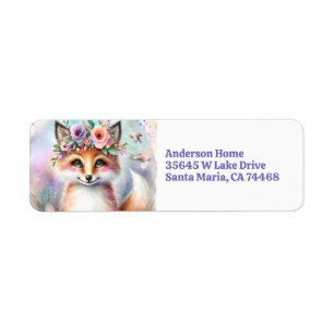 Cute Boho Watercolor Woodland Fox Birthday Party