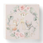 Cute Bois Animaux Rose Floral Verdure Wreath