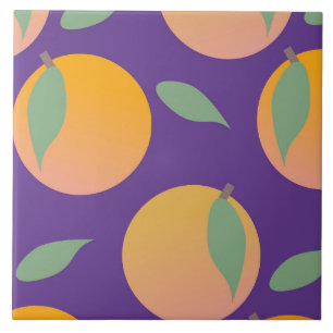 Cute Bold Jumbo Oranges Tile