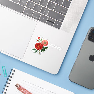 Cute Bold Vintage Floral Arise and Shine Quote