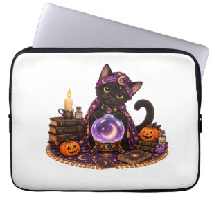 Cute Bombay Cat Fortune Teller Halloween Laptop Sleeve