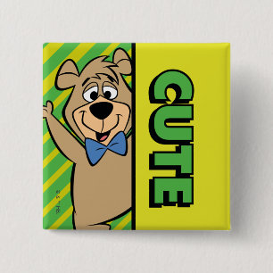 Cute Boo-Boo Bear 2 Inch Square Button