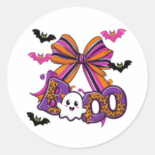 Cute Boo Ghost Classic Round Sticker