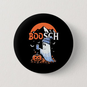 Cute Boo Ghost Halloween Pumpkin Beer Drinking Sok 2 Inch Round Button