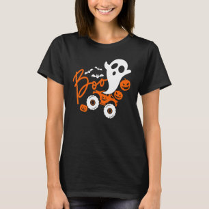 Cute Boo Ghost Truck Monster Halloween Pumpkin T-Shirt