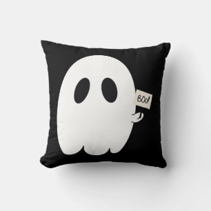 Cute Boo Ghostie Throw Pillow
