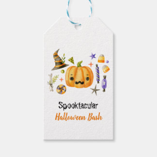Cute Boo Pumpkin Spooktacular Halloween Bash Party Gift Tags