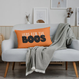 Cute BOO-tifully Haunted Trendy Halloween Lumbar Pillow