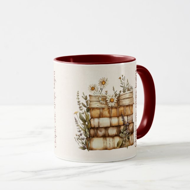 Cute Book Lover Quote Wrap Mug (Front Right)