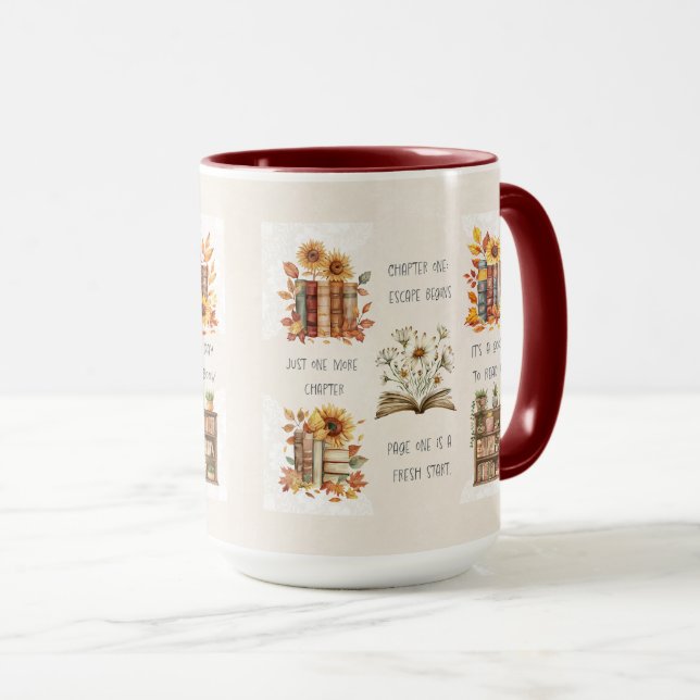 Cute Book Lover Quote Wrap Mug (Front Right)