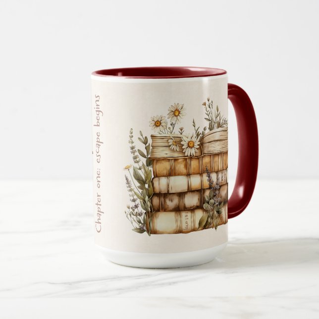 Cute Book Lover Quote Wrap Mug (Front Right)