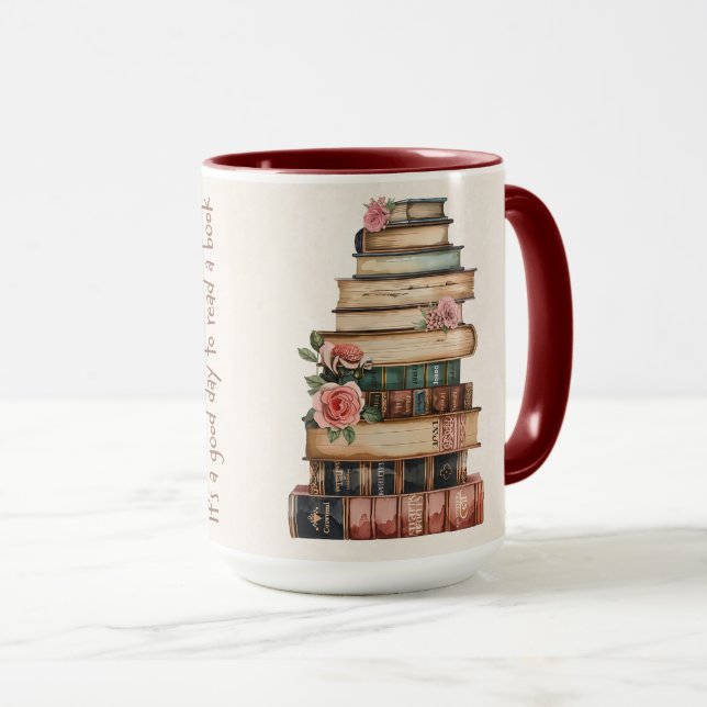 Cute Book Lover Quote Wrap Mug (Front Right)