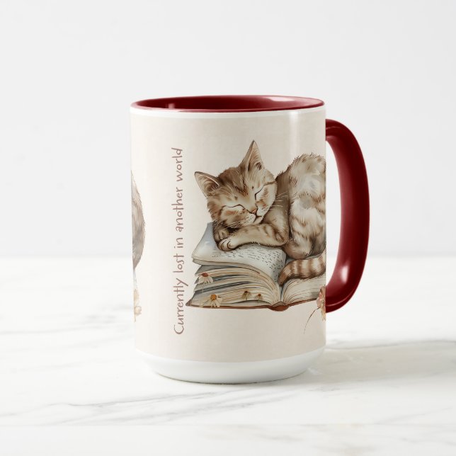 Cute Book Lover Quote Wrap Mug (Front Right)