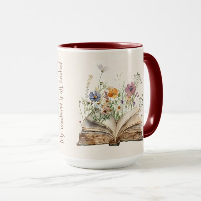 Cute Book Lover Quote Wrap Mug (Front Right)