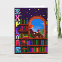 Cute book nook card for reader