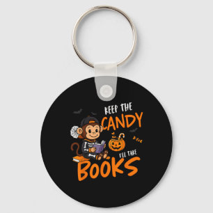 Cute Book Reader Halloween Reading Bookworm Boys G Keychain