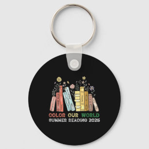 Cute Book Wildflowers ,colour Our World Summer Rea Keychain