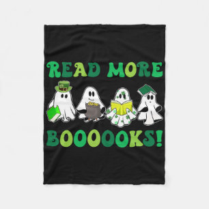 Cute Booooks Ghost Read More Books Funny Teacher S Fleece Blanket