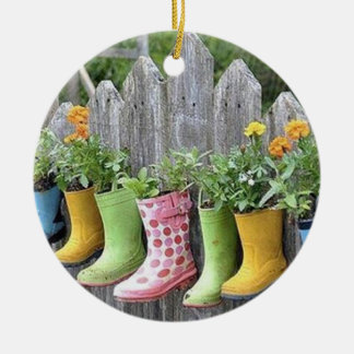 CUTE "BOOT" PLANTERS FOR THE FLOWER LOVER CERAMIC ORNAMENT