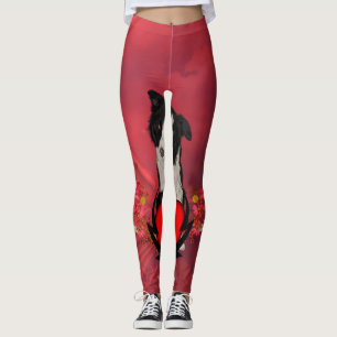 Cute border collie leggings