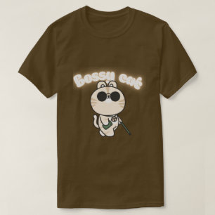 Cute Bossy Cat T-Shirt – Funny Cat Graphic Tee