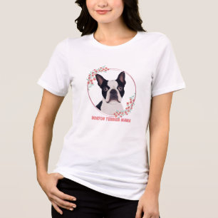Cute Boston Terrier - Boston Terrier Mama Tri-Blend Shirt