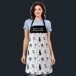 Cute Boston Terrier Dog Pattern Personalized Apron<br><div class="desc">Featuring adorable pattern of cute terriers, with your name or choice of personalization. Trendy monogrammed design. Classy and fashionable this apron makes the perfect fashion accessory. Add your custom wording to this design by using the "Edit this design template" boxes on the right hand side of the item, or click...</div>