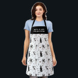 Cute Boston Terrier Dog Pattern Personalized Apron<br><div class="desc">Featuring adorable pattern of cute terriers, with your name or choice of personalization. Trendy monogrammed design. Classy and fashionable this apron makes the perfect fashion accessory. Add your custom wording to this design by using the "Edit this design template" boxes on the right hand side of the item, or click...</div>