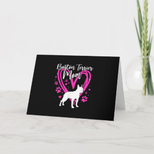Cute Boston Terrier Mom For Mothers Day Gift Holiday Card