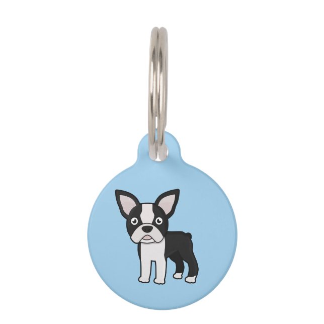 Cute Boston Terrier Pet Tag (Front)