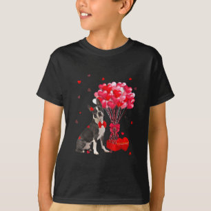 Cute Boston Terrier Valentines Day Heart Dog Lover T-Shirt