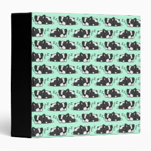 Cute Boston Terrier ZZZ Dog Lovers Gifts Pet Puppy Binder