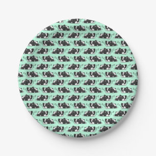 Cute Boston Terrier ZZZ Dog Lovers Gifts Pet Puppy Paper Plate