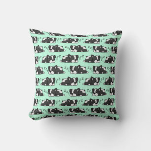 Cute Boston Terrier ZZZ Dog Lovers Gifts Pet Puppy Throw Pillow