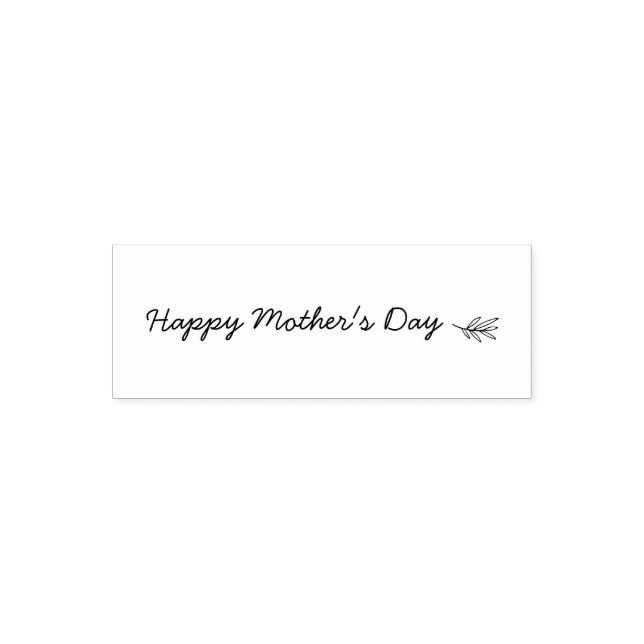 Cute Botanical Happy Mother's Day Self-inking Stamp (Design)