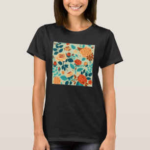Cute Botanical Roses Illustration Gorgeous Flower  T-Shirt
