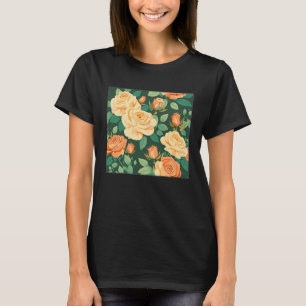 Cute Botanical Roses Illustration Gorgeous Flower  T-Shirt