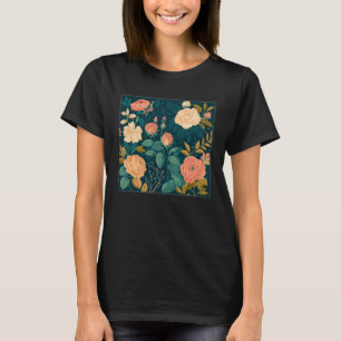 Cute Botanical Roses Illustration Gorgeous Flower  T-Shirt