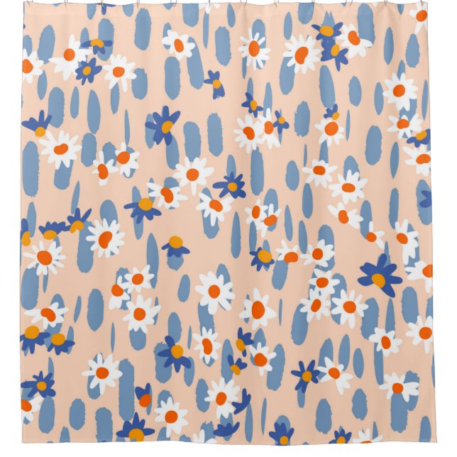 Cute botanical seamless pattern. Small daisies sca (Front)