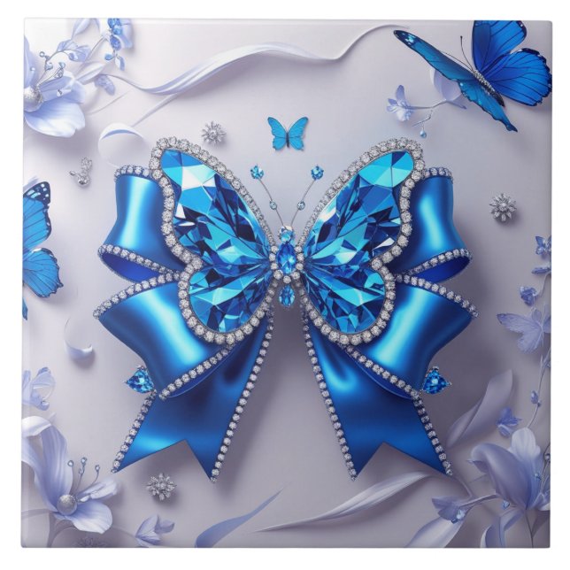 Cute bow Ceramic Tile (Front)
