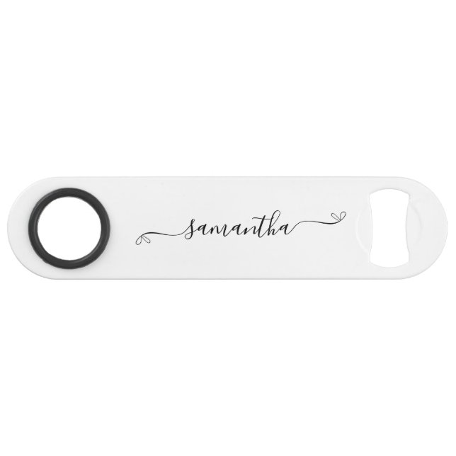 Cute Bow Signature Name Bar Key (Front (Horizontal))