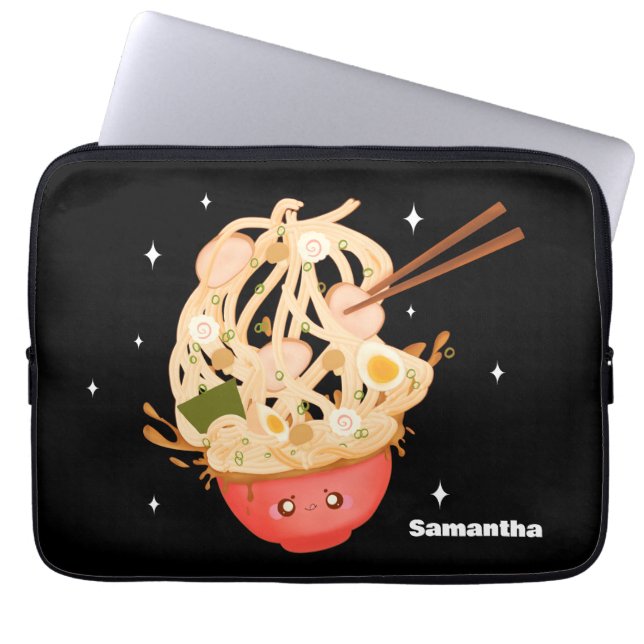 Cute Bowl Of Ramen Electronics Bag (Front)
