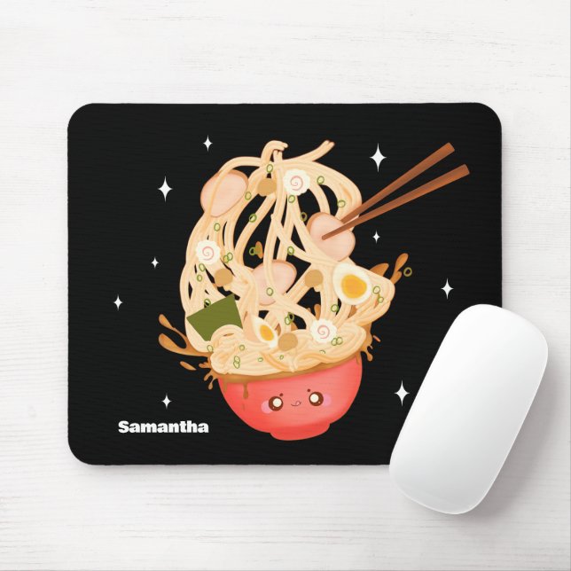 Cute Bowl Of Ramen  Mouse Pad (With Mouse)