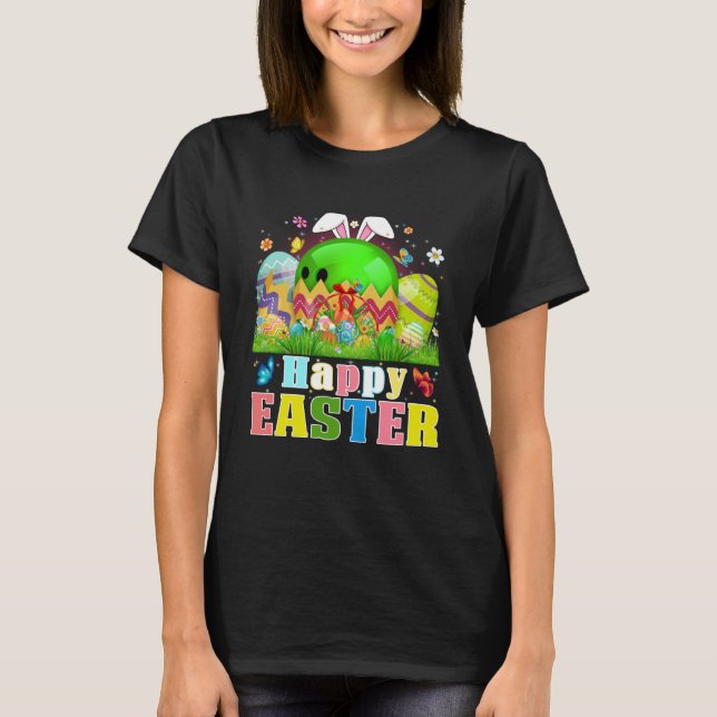 Cute Bowling Ball Hatched From Egg Easter Day Men  T-Shirt (Front)