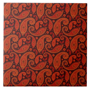 Cute bown swirl paisley patterns tile
