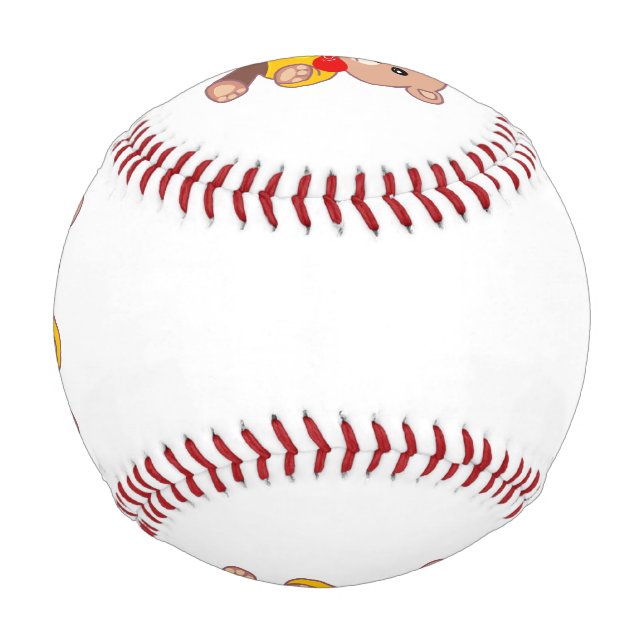 Cute Bowtie Teddy Bear Baseball (Front)