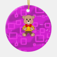 Cute Bowtie Teddy Bear Spaceship